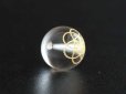画像2: 【オリジナル商品】カービング　神聖幾何学模様　シードオブライフ　水晶(金彫り)　12mm　　品番： 9134 (2)