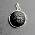 オブシディアン使用★星座のペンダントトップ　しし座(SV枠)　　品番： 7919