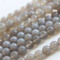 【売切50%OFF（表示価格が割引後の金額）】連　グレーカルセドニー　 丸　 6mm　　　　※割引クーポン・ポイント付与対象外　品番： 4125