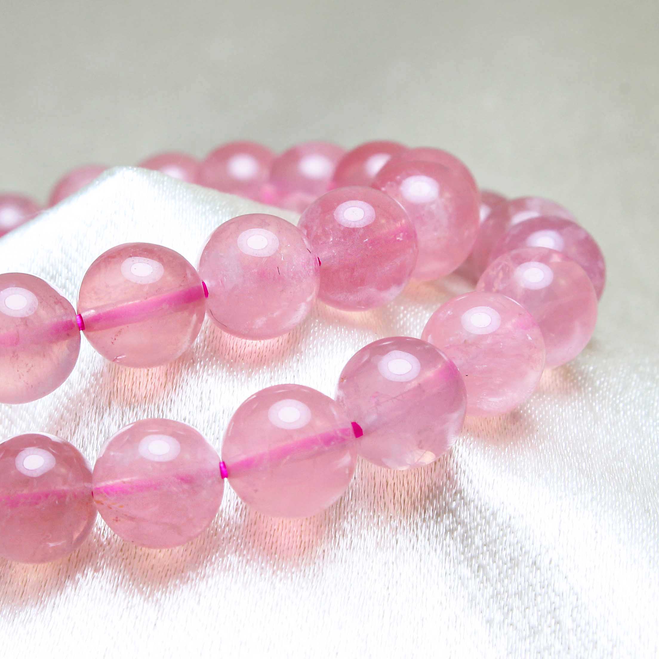 ブレス マダガスカル産 ディープローズクォーツ 7 5mm 品番 天然石ブレスレット ローズクォーツ ストーンクラブ