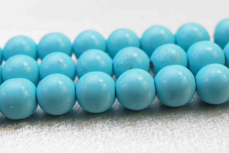 連 カラーヘマタイト ターコイズ 磁気あり 丸 8mm 品番 ストーンクラブ