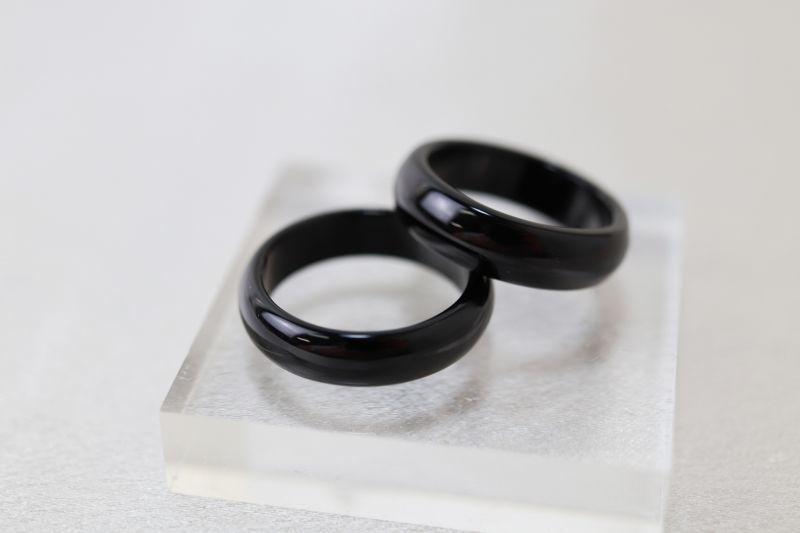 指輪　リング　オニキス　Sサイズ　14〜15号　ブラック　成功　お守り　精神力　サポート　天然石　アクセサリー　品番： 11206