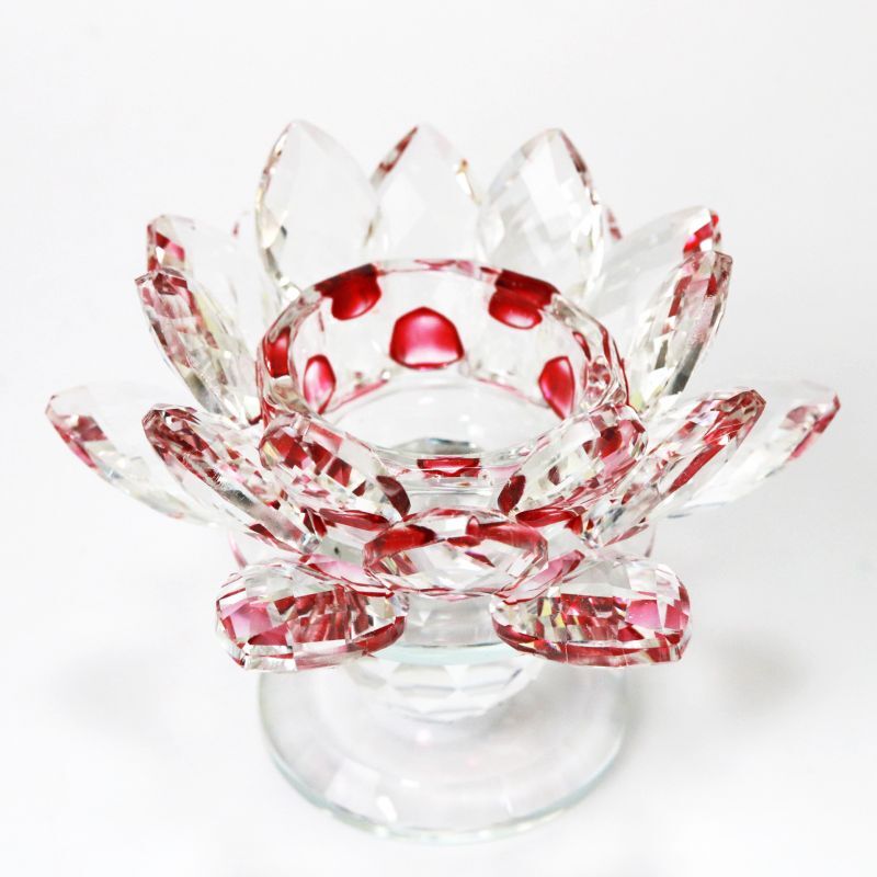 クリスタルガラス　『水仙の花』×１　『蒲萄の木』×１　オブジェ　置物