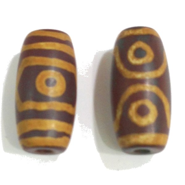 画像2: 天珠 三眼 20mm    品番: 9293 (2)
