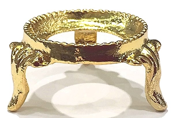 画像2: 丸玉台 ゴールド 5号 約4cm 丸玉台座 品番: 9993 (2)