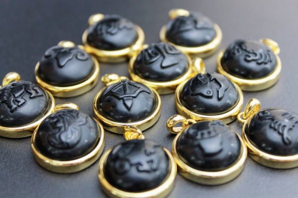 画像3: オブシディアン使用★星座のペンダントトップ いて座(GL枠)  品番: 6813 (3)