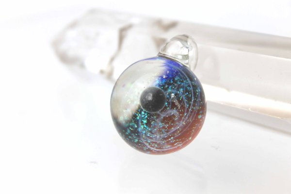 画像3: 【テクタイト入り!】宇宙を閉じ込めたガラスのペンダントトップ C  品番: 7583 (3)