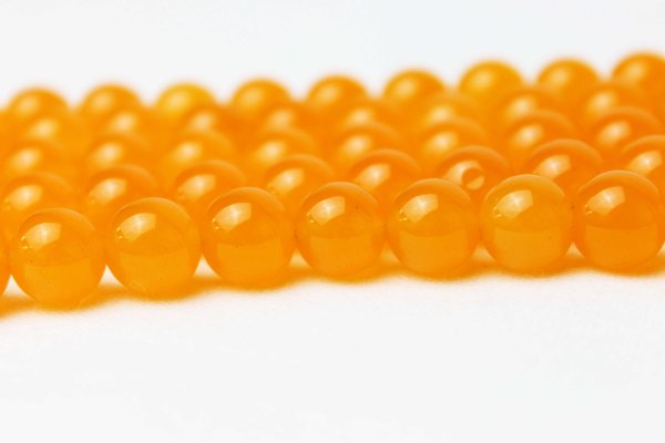 画像2: 連 染クォーツァイト オレンジ 丸  4mm    品番: 9143 (2)