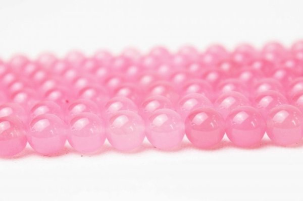 画像2: 連 染クォーツァイト ピンク 丸  6mm    品番: 9210 (2)