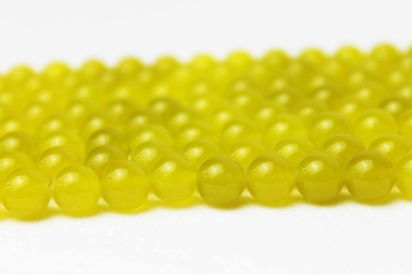 画像2: 連 染クォーツァイト ライムグリーン 丸  6mm    品番: 9197 (2)