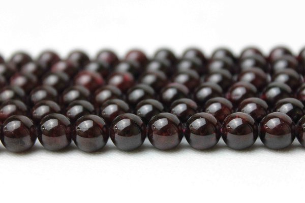 画像2: 連　ガーネット　 丸　 8mm　　　　品番： 3943 (2)