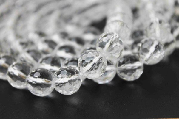 画像3: 連 クリスタル(水晶) ミラーカット  6mm     品番: 4087 (3)