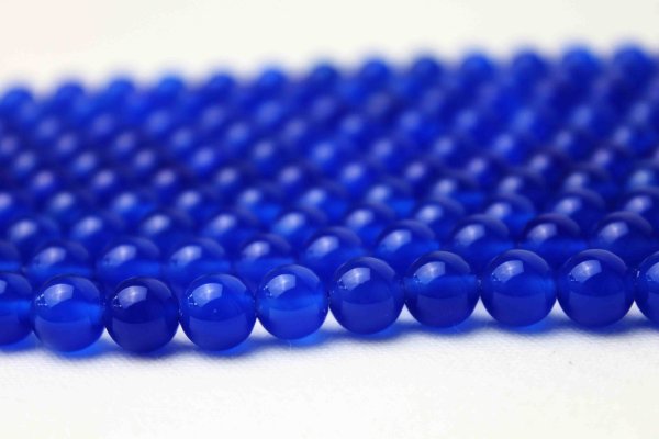 画像2: 【売切50%OFF(表示価格が割引後の金額)】連 ブルーアゲート  丸  8mm    ※割引クーポン・ポイント付与対象外 品番: 4427 (2)