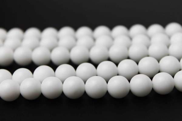 画像2: 連 ホワイトオニキス  丸  8mm    品番: 9540 (2)