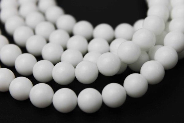 画像3: 連 ホワイトオニキス  丸  8mm    品番: 9540 (3)