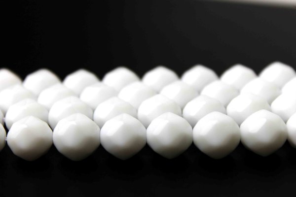 画像2: 連 ホワイトオニキス スターカット  6mm    品番: 6048 (2)
