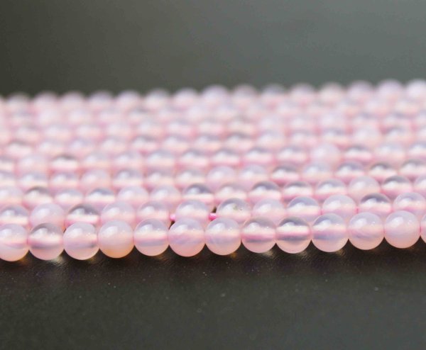 画像2: 連　パープルカルセドニー（着色）　 丸　4mm　　品番： 5692 (2)