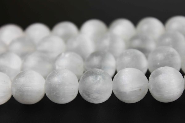 画像2: 連 セレナイト 丸 12mm  品番: 9655 (2)