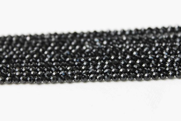 画像2: 連　ブラックスピネル　カット　3ｍｍ　　品番： 10193 (2)