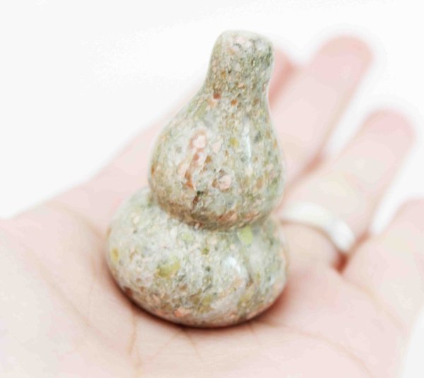 画像2: 置物 ひょうたん チャイニーズユナカイト  品番:7572 (2)