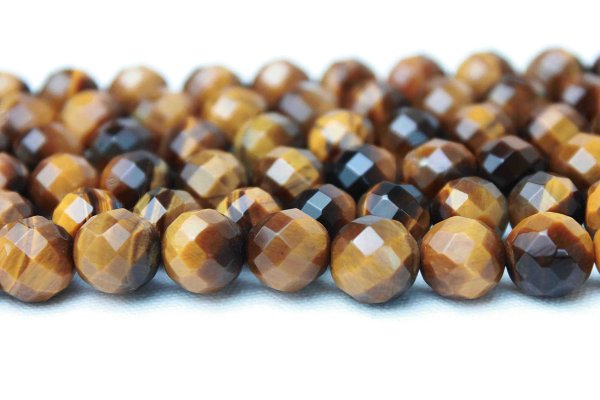 画像2: 【売切50%OFF(表示価格が割引後の金額)】連 タイガーアイ カット  6mm ※割引クーポン・ポイント付与対象外 品番: 5974 (2)