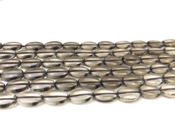 画像2: 連 スモーキークォーツ オーバル 8mm×12mm  品番: 10371 (2)