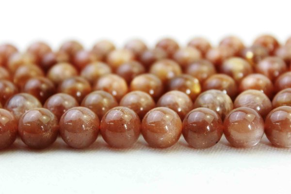 画像2: 【売切50%OFF(表示価格が割引後の金額)】連 サンストーン  丸  10mm    ※割引クーポン・ポイント付与対象外 品番: 9152 (2)