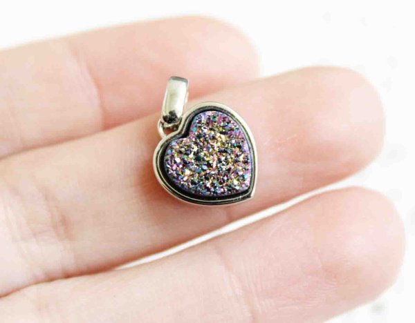 画像3: ドゥルージー SVハートチャーム(ギャラクシー) 1.0cm×1.0cm  品番: 10590 (3)