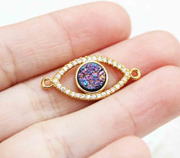 画像3: ドゥルージー コネクトパーツ ウジャト風ギャラクシー 2cm×1cm  品番: 10611 (3)