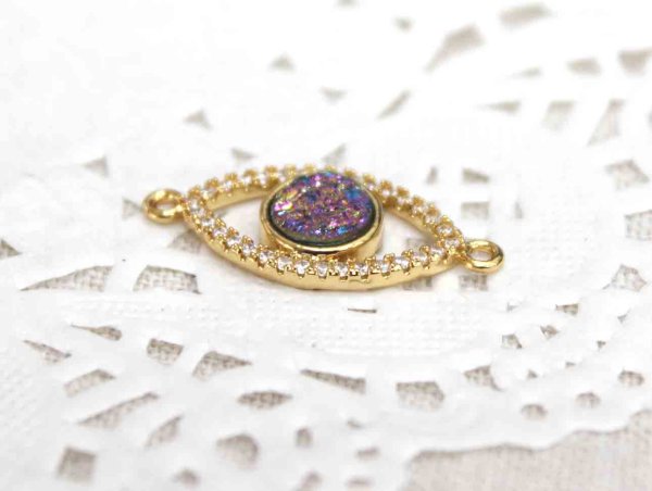画像2: ドゥルージー コネクトパーツ ウジャト風ギャラクシー 2cm×1cm  品番: 10611 (2)
