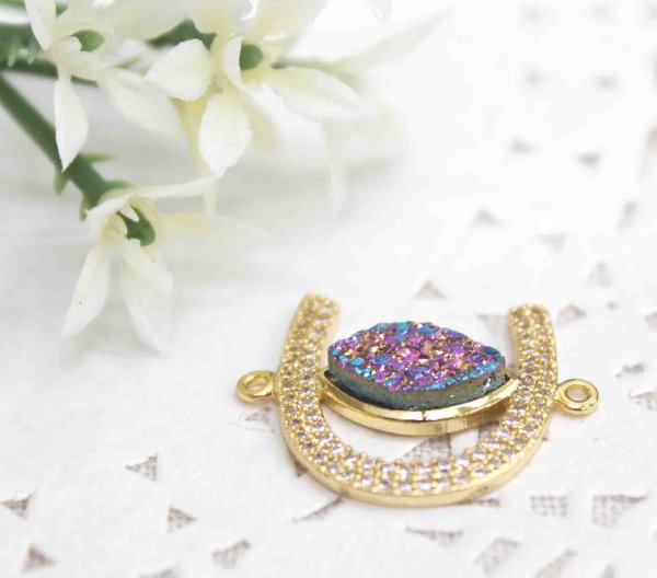 画像2: ドゥルージー コネクトパーツ ホースシュー ギャラクシー 1.8cm  品番: 10629 (2)