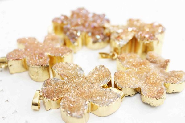 画像2: ドゥルージー フラワー オレンジ 3.5cm  品番: 10628 (2)