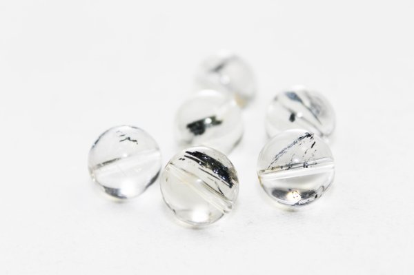 画像2: 【一粒売り】レア バラ石 スティブナイトインクォーツ 12mm  品番: 10721 (2)