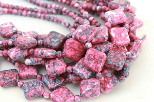 画像3: ネックレス　vivit×pop×square　キャンディクォーツ(染クォーツァイト)　ルビーピンク　　品番： 11038 (3)