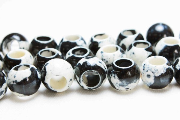 画像2: 連 キャンディクォーツァイト ブラック くりぬき 丸 ドーナツ  12mm   品番: 11129 (2)