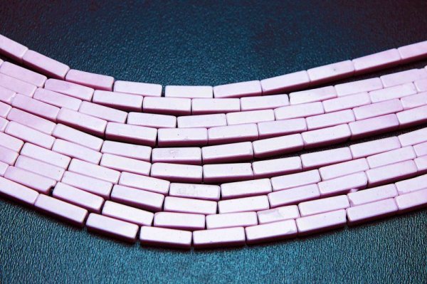 画像3: 連 アゲート スクエア チューブ 2×8mm パステルパープル  品番: 11141 (3)