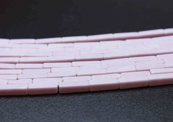 画像2: 連 アゲート スクエア チューブ 2×8mm パステルパープル  品番: 11141 (2)