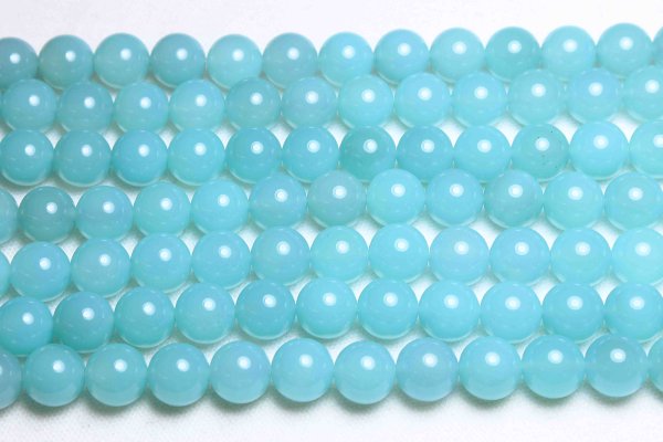 画像3: 連 シーブルーカルセドニーAAAランク  丸 12mm    品番: 11173 (3)