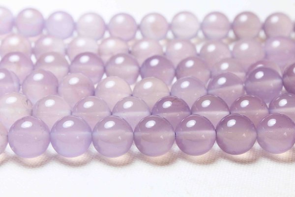 画像2: 連 パープルカルセドニーAAAランク  丸 10mm    品番: 11168 (2)