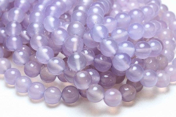 画像4: 連 パープルカルセドニーAAAランク  丸 10mm    品番: 11168 (4)
