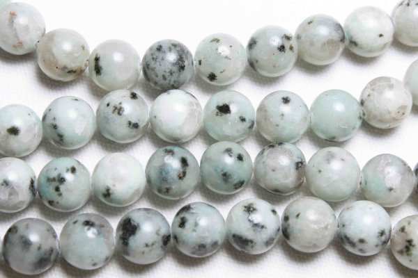 画像3: 【売切50%OFF(表示価格が割引後の金額)】連 天山ブルー 天山ジャスパー  丸 12mm     ※割引クーポン・ポイント付与対象外 品番: 4368 (3)
