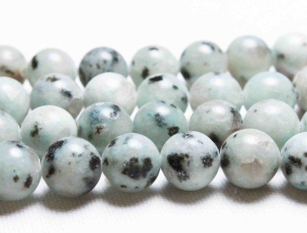 画像2: 【売切50%OFF(表示価格が割引後の金額)】連 天山ブルー 天山ジャスパー  丸 12mm     ※割引クーポン・ポイント付与対象外 品番: 4368 (2)