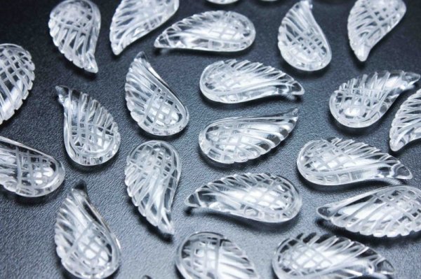 画像2: 【一粒売り】バラ石 天使の羽 翼 フェザー 水晶 大 品番: 11651 (2)