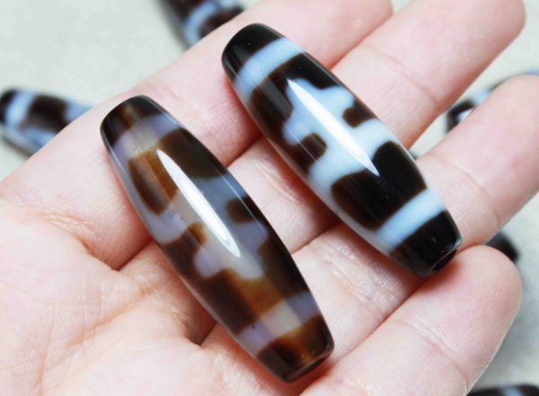画像3: 至純天珠 ジービーズ 高品質 ツヤ有 宝瓶 約38mm 円満功徳  品番: 11672 (3)