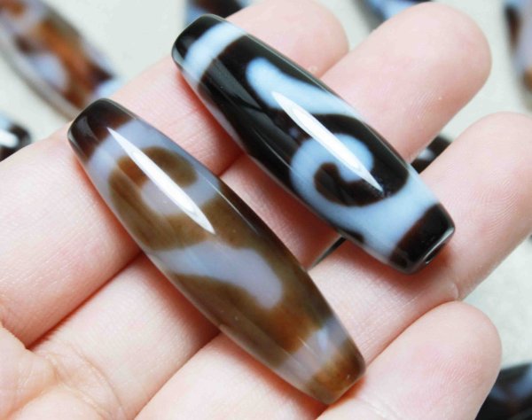 画像3: 至純天珠 ジービーズ 高品質 ツヤ有 如意金銭釣 約38mm 満願成就  品番: 11671 (3)