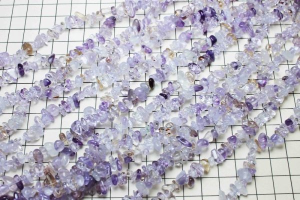 画像4: 【80cm連】連  変形 さざれ チップ アメトリン アメジストミックス 不定形 小粒  品番: 11745 (4)