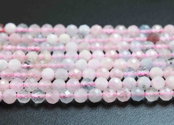 画像2: 連 ミルキーカラー ミックスベリル カット 3.5mm  品番:11773 (2)