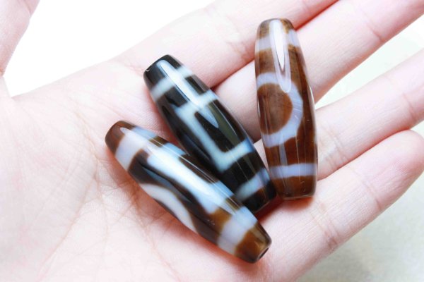 画像4: 至純天珠 ジービーズ 高品質 ツヤ有 天地 約38mm バランスの調和 品番: 11816 (4)