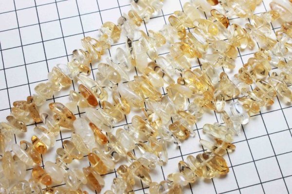 画像3: 連  変形 シトリン ロング 不定形 約10から20mm 品番: 7537 (3)