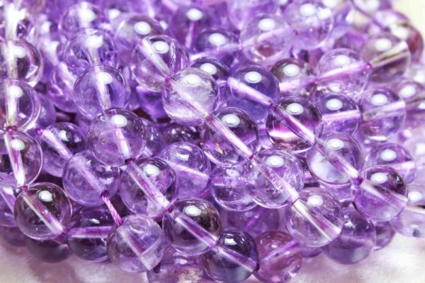 画像4: 【限定販売】連 ブラジル産 ピンクアメジスト  丸 12mm     品番: 11848 (4)